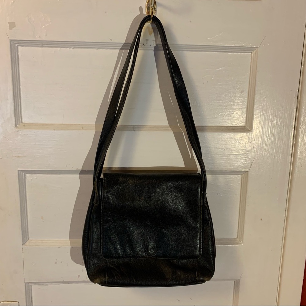 Vintage Black Jil Sander Leather Shoulder Bag